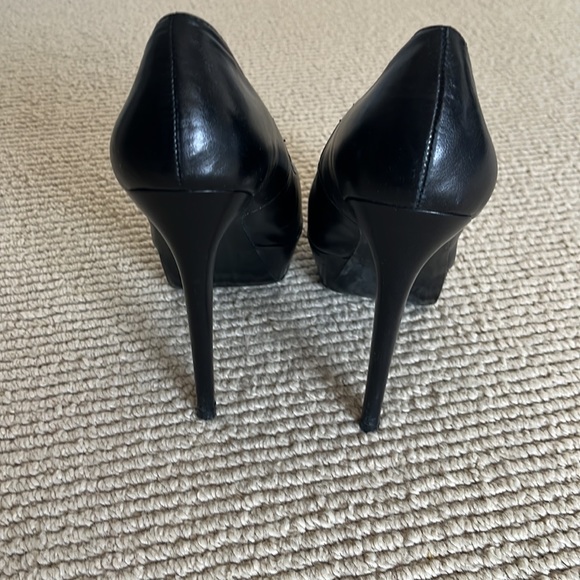 COPY -Black leather heels. Size 8. gently worn. Like new condition. platform s… - Picture 4 of 5